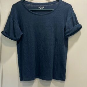 J.Crew Navy Blue Linen T-Shirt